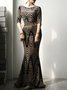 Jupes Géométrique Printemps / Automne Élégant Taille Haute à Haute Élasticité Long Ligne X Régulier Sirène pour Femmes