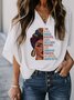 Blouses Printemps / Automne Urbain Figure Micro-élasticité Ample Faire la navette Manches 3/4 Droit Régulier pour Femmes