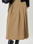 Jupes Femmes Plain Printemps / Automne Élégant Naturel Aucune élasticité Coupe Régulière Long Trapèze Régulier
