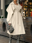 Manteaux de Tranchée Femmes Plain Printemps / Automne Urbain Polyester Aucune élasticité Quotidien à Col Revers Mi-long Régulier