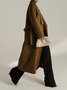 Pardessus Plain Hiver Urbain Polyester Aucune élasticité Quotidien Manches Longues Col Châle H-ligne pour Femmes