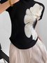 T-shirts Floral Été Élégant Léger Quotidien Manches Courtes Régulier Ligne T Élasticité moyenne pour Femmes