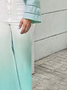 Jeans Décontracté Ombre Toutes Les Saisons Quotidien Coupe Régulière Pantalon droit Toile de Jean Trapèze ultra Léger pour Femmes