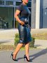 Robes Femmes Plain Été Urbain Naturel Aucune élasticité Quotidien Coupe Régulière Court Non Ceinture