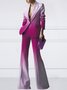 Blazers Ombre Printemps / Automne Urbain Taille Haute Micro-élasticité Faire la navette à Col Revers Ligne X Régulier pour Femmes