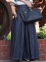 Jeans Plain Toutes Les Saisons Urbain Coton Taille Haute Aucune élasticité Pantalons à Jambe Large Long Droit pour Femmes