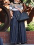 Jeans Plain Toutes Les Saisons Urbain Coton Taille Haute Aucune élasticité Pantalons à Jambe Large Long Droit pour Femmes