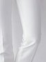 Mode Pantalons Plain Toutes Les Saisons Urbain Taille Haute Aucune élasticité Quotidien Pantalon à la cheville Pantalon coupe slim Droit pour Femmes