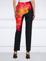Mode Pantalons Femmes Abstrait Printemps / Automne Urbain Polyester Taille Haute Aucune élasticité Faire la navette Pantalon droit Droit