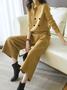Blousons Femmes Plain Automne Urbain Naturel Aucune élasticité Quotidien Ample Manches Longues Régulier