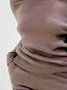 Pulls Plain Printemps / Automne Urbain Tricoté Aucune élasticité Quotidien Col Roulé Régulier Régulier pour Femmes