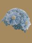 Bonnets Floral Toutes Les Saisons Élégant Perle Fête chaleur en Mélangé de Coton Bonnet Régulier pour Femmes