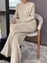 Pantalons Femmes Plain Toutes Les Saisons Urbain Acrylique Aucune élasticité Quotidien Long Droit Régulier