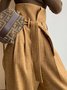 Mode Pantalons Plain Printemps / Automne Urbain Polyester Zip Ceinture Taille Haute Coupe Régulière Droit pour Femmes