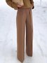 Mode Pantalons Femmes Plain Printemps / Automne Urbain Polyester Coupe Régulière Faire la navette Pantalon droit Droit Régulier