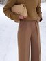 Mode Pantalons Femmes Plain Printemps / Automne Urbain Polyester Coupe Régulière Faire la navette Pantalon droit Droit Régulier
