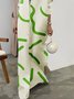 Robes Abstrait Printemps / Automne Urbain Naturel Ample Faire la navette Manches Longues Régulier Col de Chemise pour Femmes