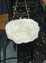 Pochette Sacs Femmes Floral Toutes Les Saisons Élégant Décoré de Tissu Polyester Serrure à Ressort Automatique Quotidien cercle Satin