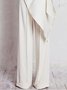 Combinaisons Plain Été Élégant Polyester Taille Haute Sans Manches Long Régulier Poche Couture pour Femmes