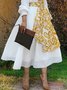 Robes Femmes Bloc de Couleur Printemps / Automne Urbain Polyester Ceinture Quotidien Taille Moyenne Ligne X Adapté & Éclater Robe