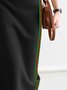 Jupes Bloc de Couleur Été Urbain Acrylique Taille Haute Quotidien Coupe Régulière Mi-longue Régulier pour Femmes