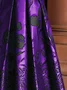Robes Femmes Floral Printemps / Automne Élégant Micro-élasticité Coupe Régulière Mi-longue Manches trois quarts Entaillé Non Ceinture