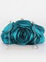 Pochette Sacs Femmes Floral Toutes Les Saisons Élégant Décoré de Tissu Polyester Serrure à Ressort Automatique Quotidien cercle Satin
