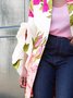 Kimono Floral Printemps / Automne Vacances Polyester Naturel Aucune élasticité Droit Régulier Vacances pour Femmes