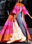 Kimono Rayé Printemps / Automne Urbain Polyester Aucune élasticité Quotidien Long Trapèze Régulier pour Femmes