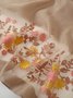 Écharpe Femmes Floral Toutes Les Saisons Élégant Polyester Brodé Léger Respirable Vacances Écharpe en soie