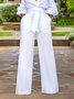 Pantalons Femmes Plain Printemps / Automne Urbain Coton Léger Aucune élasticité Quotidien Coupe Régulière Taille Moyenne