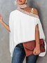 Chemises Femmes Plain Été Urbain Polyester Micro-élasticité à Épaules Dénudées Régulier Droit Chaîne