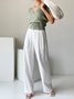 Mode Pantalons Femmes Plain Printemps / Automne Urbain Taille Haute Coupe Régulière Pantalons à Jambe Large Long Droit Régulier