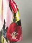Robes Femmes Floral Été Élégant Polyester Col V Mariage Mi-longue Sans Manches Régulier