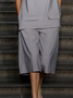Shorts Femmes Plain Été Élégant Naturel Aucune élasticité Quotidien Pantalon droit Shorts Droit