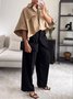 Blouses Plain Été Urbain Micro-élasticité Ample Demi Manche Régulier Droit Régulier pour Femmes