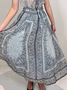 Jupes Femmes Motif Cachemire Été Urbain Polyester Naturel Léger Aucune élasticité Fête Ample