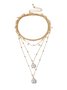 Collier Plain Toutes Les Saisons Élégant Quotidien Perle Métal Ensembles de couches pour Femmes