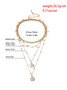 Collier Plain Toutes Les Saisons Élégant Quotidien Perle Métal Ensembles de couches pour Femmes