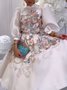 Robes Femmes Floral Été Élégant Polyester Ceinture Aucune élasticité Mariage Coupe Régulière Régulier