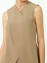 Top Débardeur Tops Plain Été Urbain Polyester Quotidien Coupe Régulière Sans Manches Droit Régulier pour Femmes