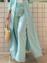 Chemises Femmes Plain Printemps / Automne Urbain Polyester Aucune élasticité Ample Manches Longues Droit Col de Chemise