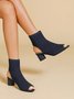 Bottes Plain Automne Urbain Quotidien Tissu de Maille Tissu de Grande Taille Caoutchouc Sandales Bottes pour Femmes