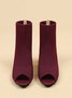 Bottes Plain Automne Urbain Quotidien Tissu de Maille Tissu de Grande Taille Caoutchouc Sandales Bottes pour Femmes