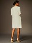 Robes Floral Été Élégant Naturel Aucune élasticité Demi Manche Col Rond Trapèze Non pour Femmes