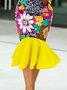 Robes Femmes Floral Été Élégant Polyester Naturel Coupe Régulière Mi-longue Collant Élasticité moyenne