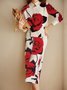 Cardigans Femmes Floral Printemps / Automne Élégant Acrylique Quotidien Coupe Régulière Manches Longues Élasticité moyenne Manches régulières