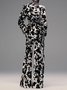 Blazers Femmes Printemps / Automne Urbain Motif vache Aucune élasticité Manches Longues Col Châle Ligne X Régulier Poche Couture