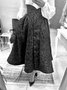 Jupes Plain Été Élégant Polyester Taille Haute Aucune élasticité Mi-longue Régulier Poche Couture pour Femmes
