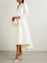 Robes Plain Printemps / Automne Élégant Naturel Quotidien Coupe Régulière Manches Longues Manches régulières Non pour Femmes